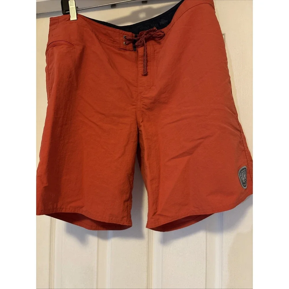 Patagonia Mens Unlined Wavefarer Board Shorts‎ Swim Surf Salmon 100% Nylon 36